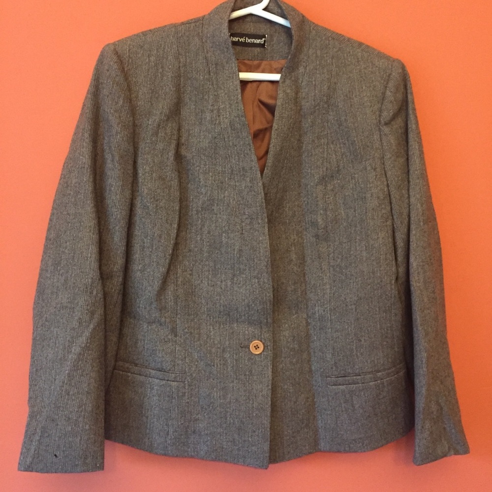 Gray Wool Blazer - image 1